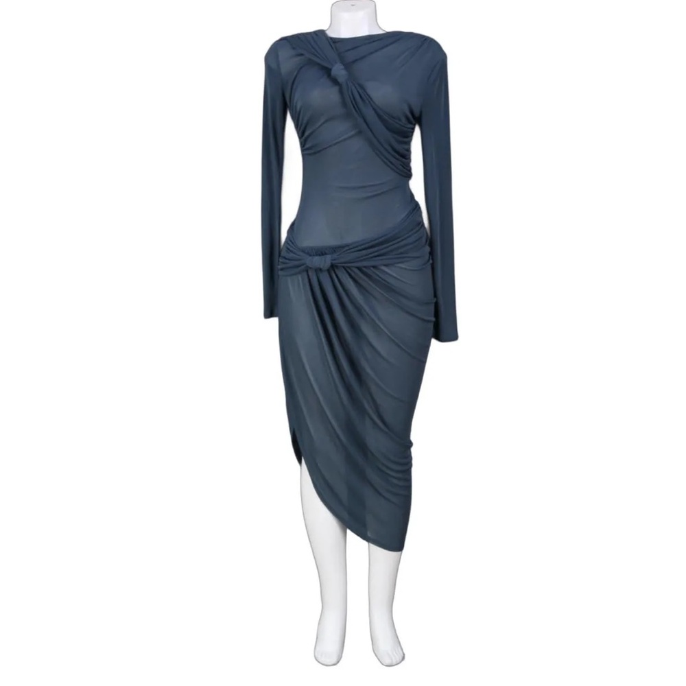 Zara Navy Long Sleeve Dress